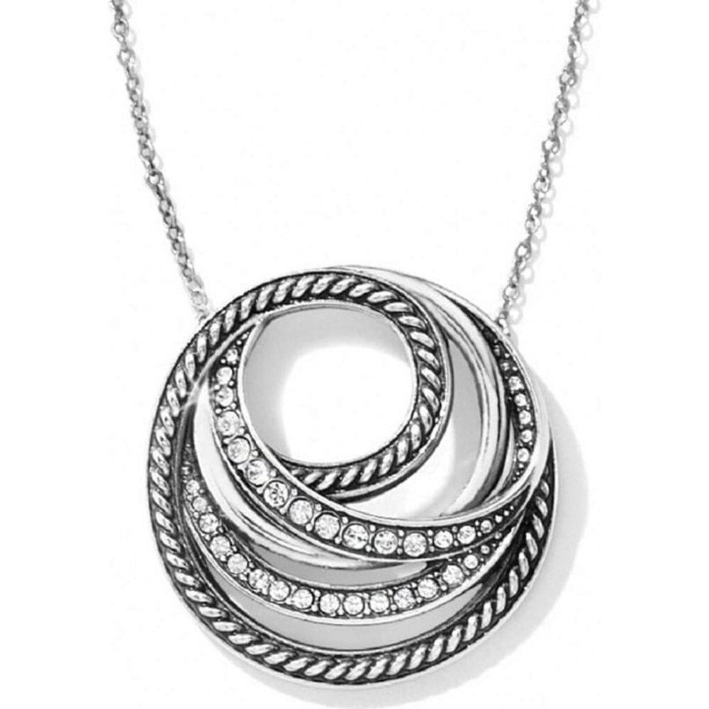 Brighton Neptune's rings round crystal silver Necklace  NWT $68